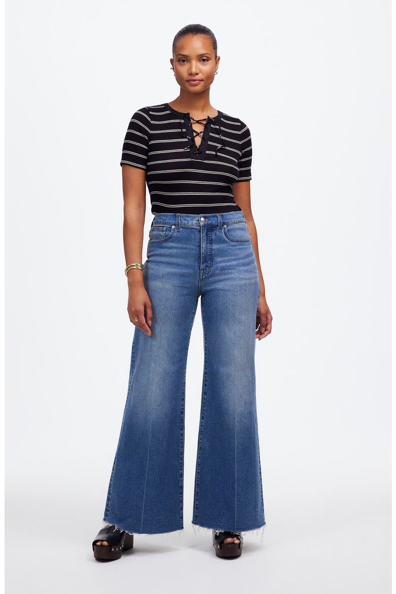 The Curvy Flared Wide Leg Crop Jeans, Alternate, color, ONEIDA WASH
