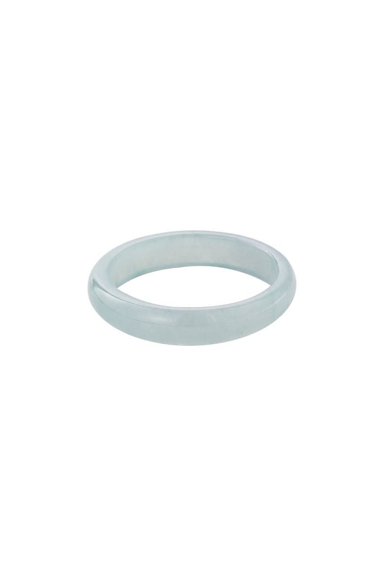 Natural Jade Band Ring, Main, color, GREEN