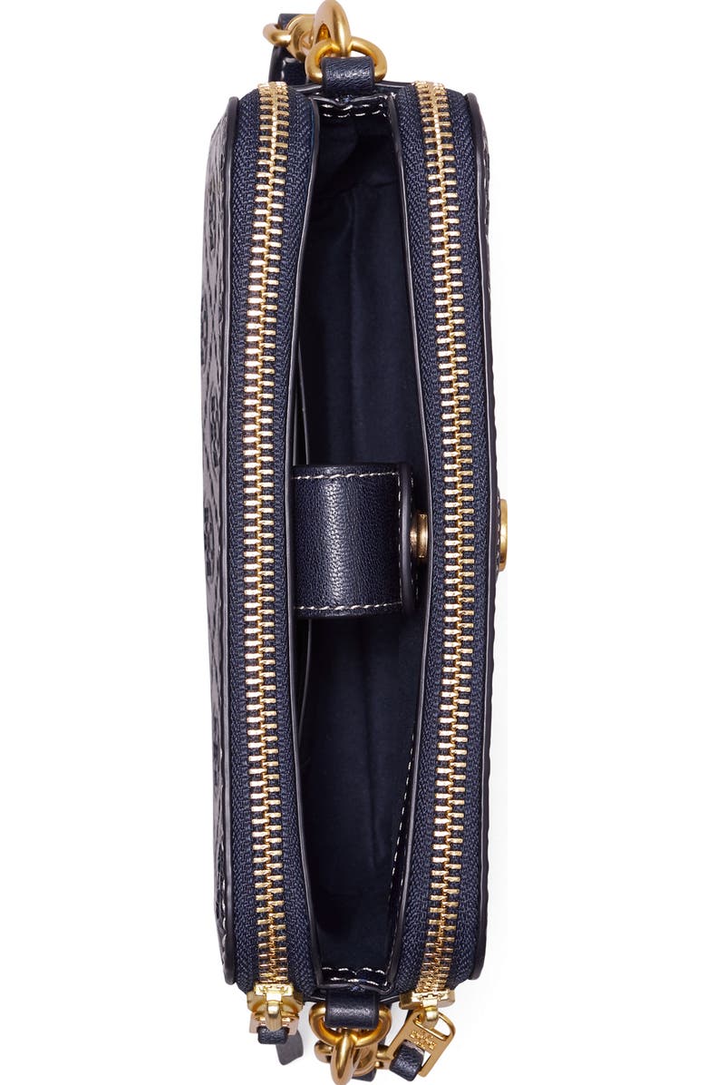 Tory Burch T Monogram Leather Double Zip Mini Bag, Alternate, color,