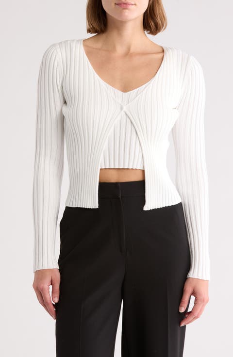 Ribbed Cardigan Sweater