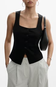 MANGO Square Neck Vest