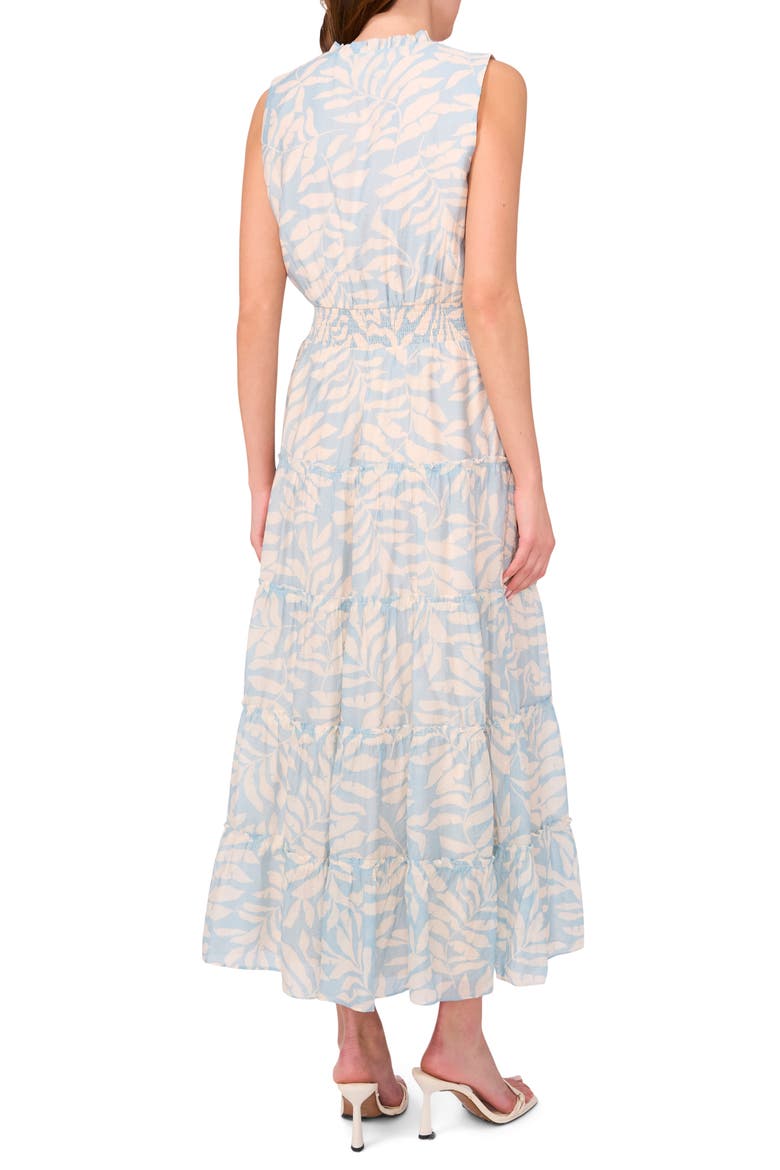 Tie Neck Sleeveless Tiered Maxi Dress, Alternate, color, CREAM