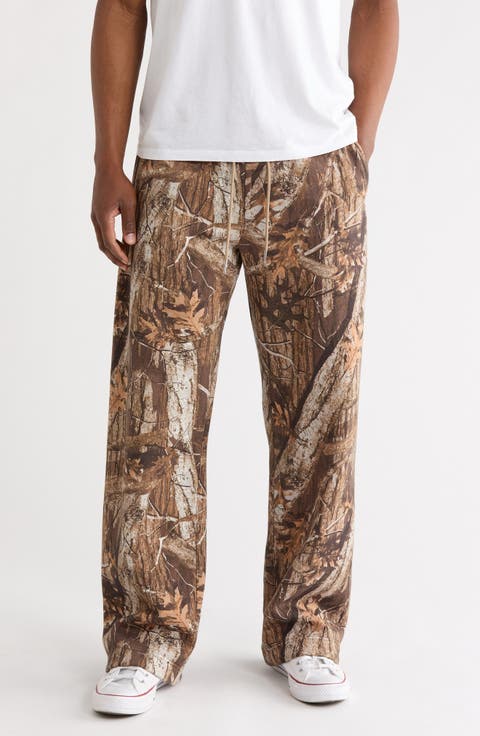 Washed Camo Extreme Baggy Fit Fleece Sweatpants