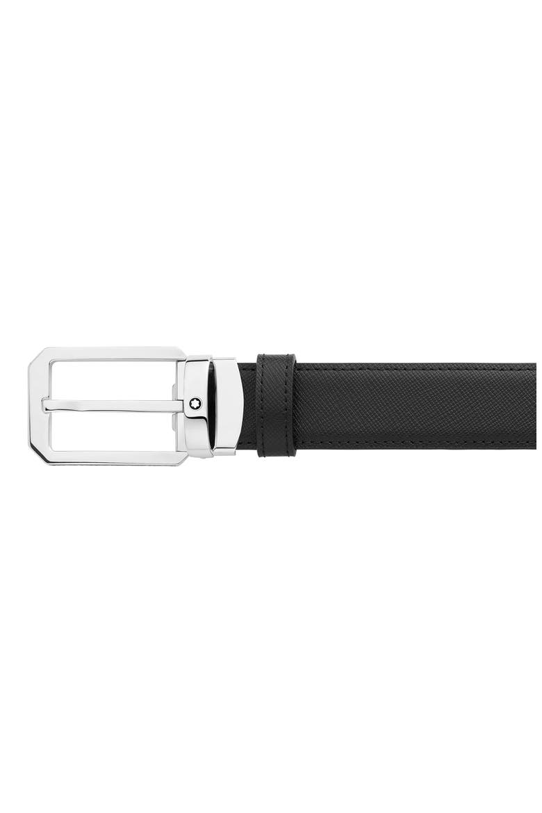 Reversible Leather Belt, Alternate, color, BLACK
