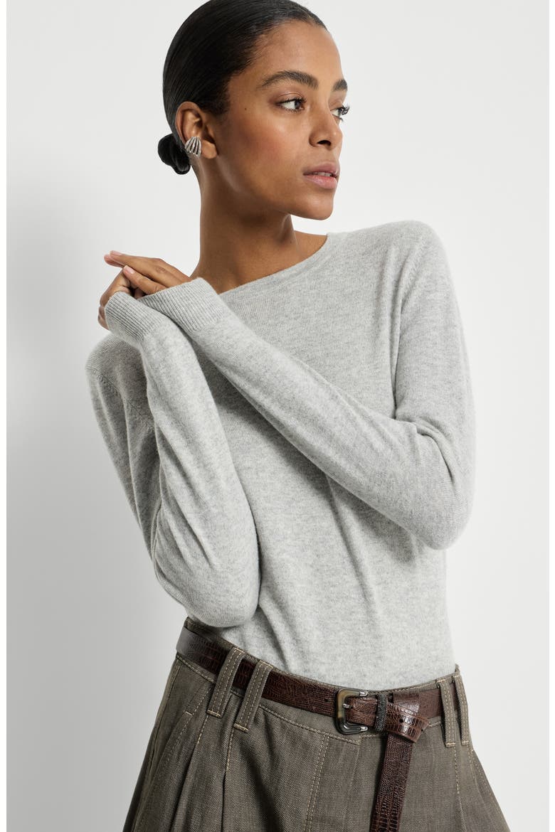 Cashmere sweater, Alternate, color, Pebble