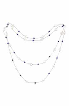 EFFY Freshwater Pearl & Blue Lapis Lazuli Necklace
