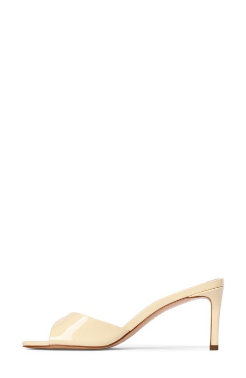 Black Suede Studio Freddie Metallic Stiletto Mule Sandals In Butter Patent