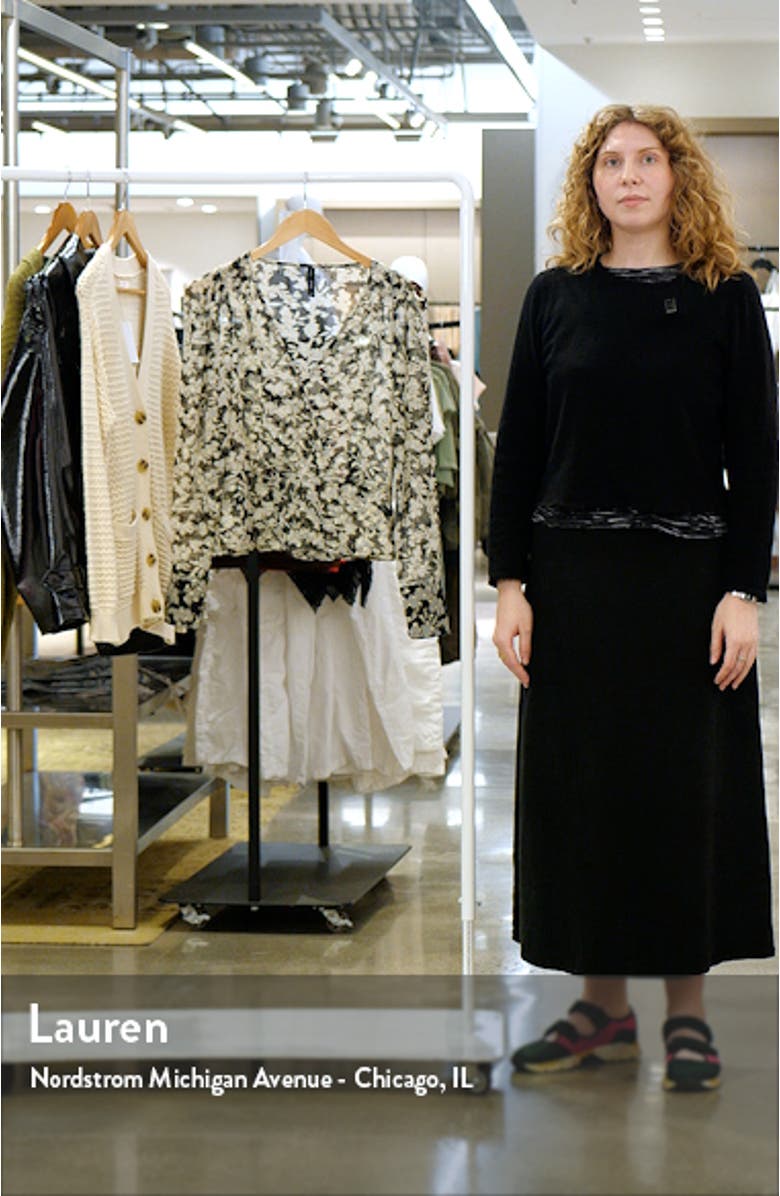 Floral Metallic Semisheer Top, sales video thumbnail