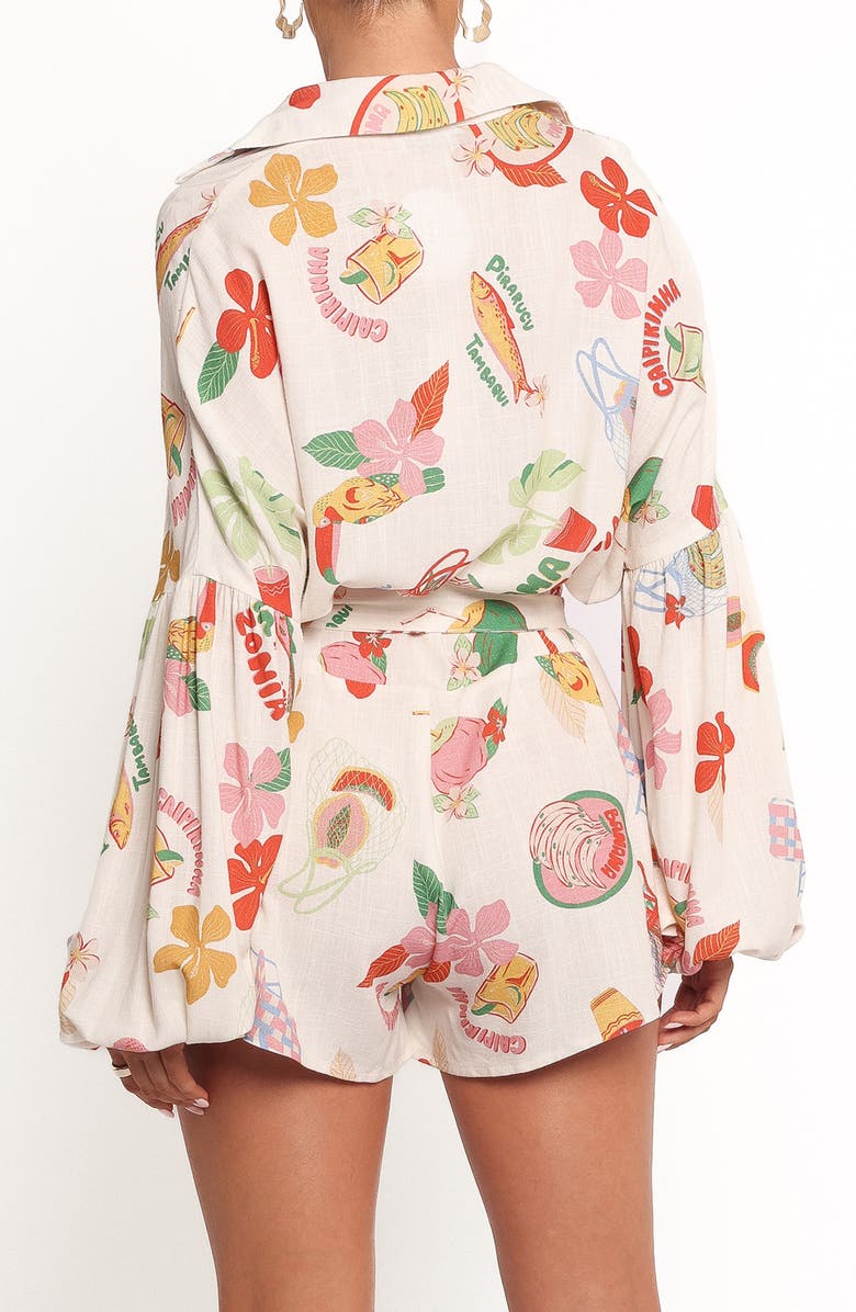 Petal & Pup Jilla Mixed Print Long Sleeve Romper, Alternate, color, Alfresco