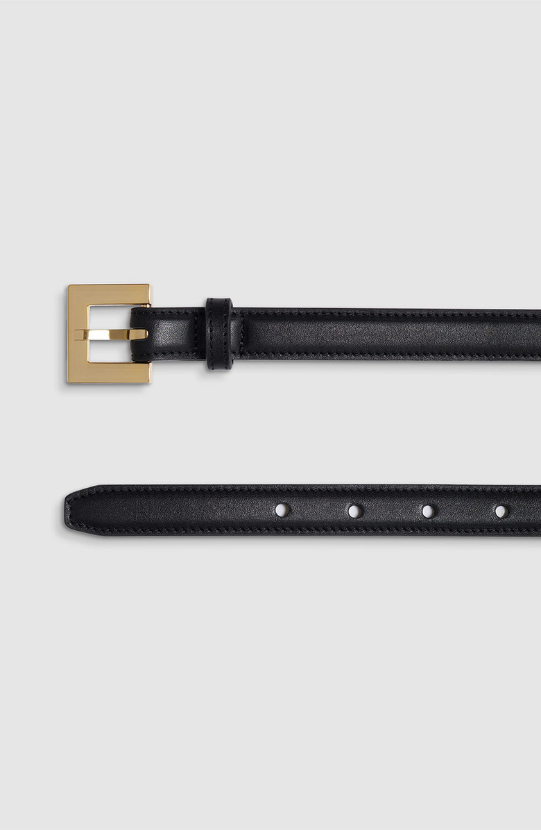 ANINE BING Nicola Belt, Alternate, color, Black With Gold