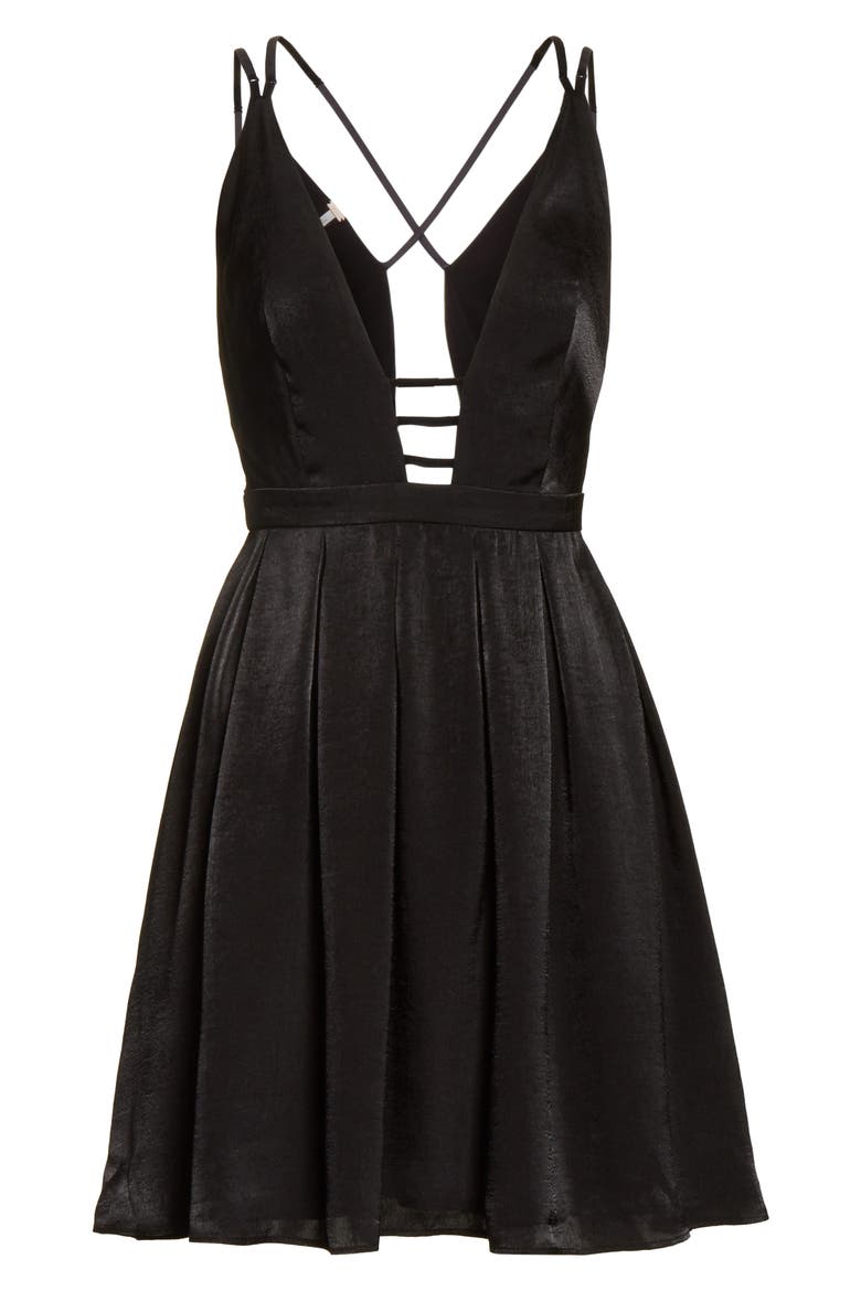 Gabby's Party All Night Minidress, Alternate, color, BLACK