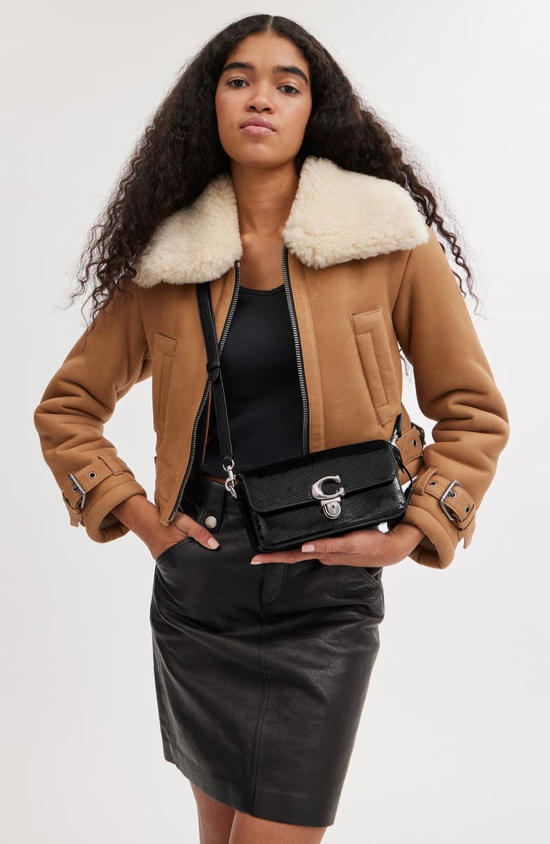 COACH Studio Sequin Baguette Shoulder Bag, Alternate, color,