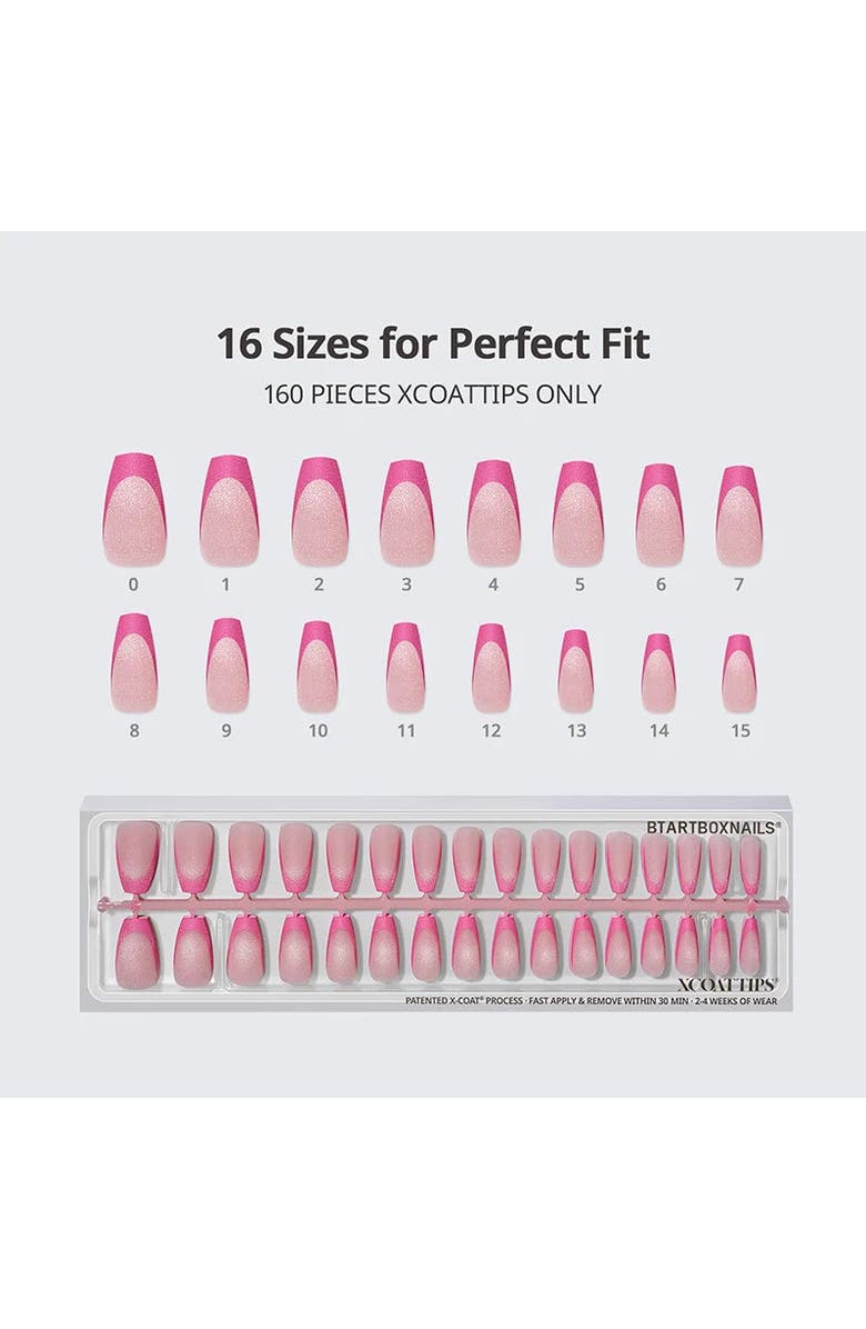Btartboxnails Soft Gel Nail Tips XCOATTIPS<sup>®</sup> French Brighter Pastel - Cat-Eye Base Collection, Alternate, color, Medium Coffin