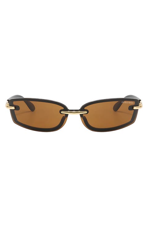 Zuri 66mm Oversize Rectangular Sunglasses