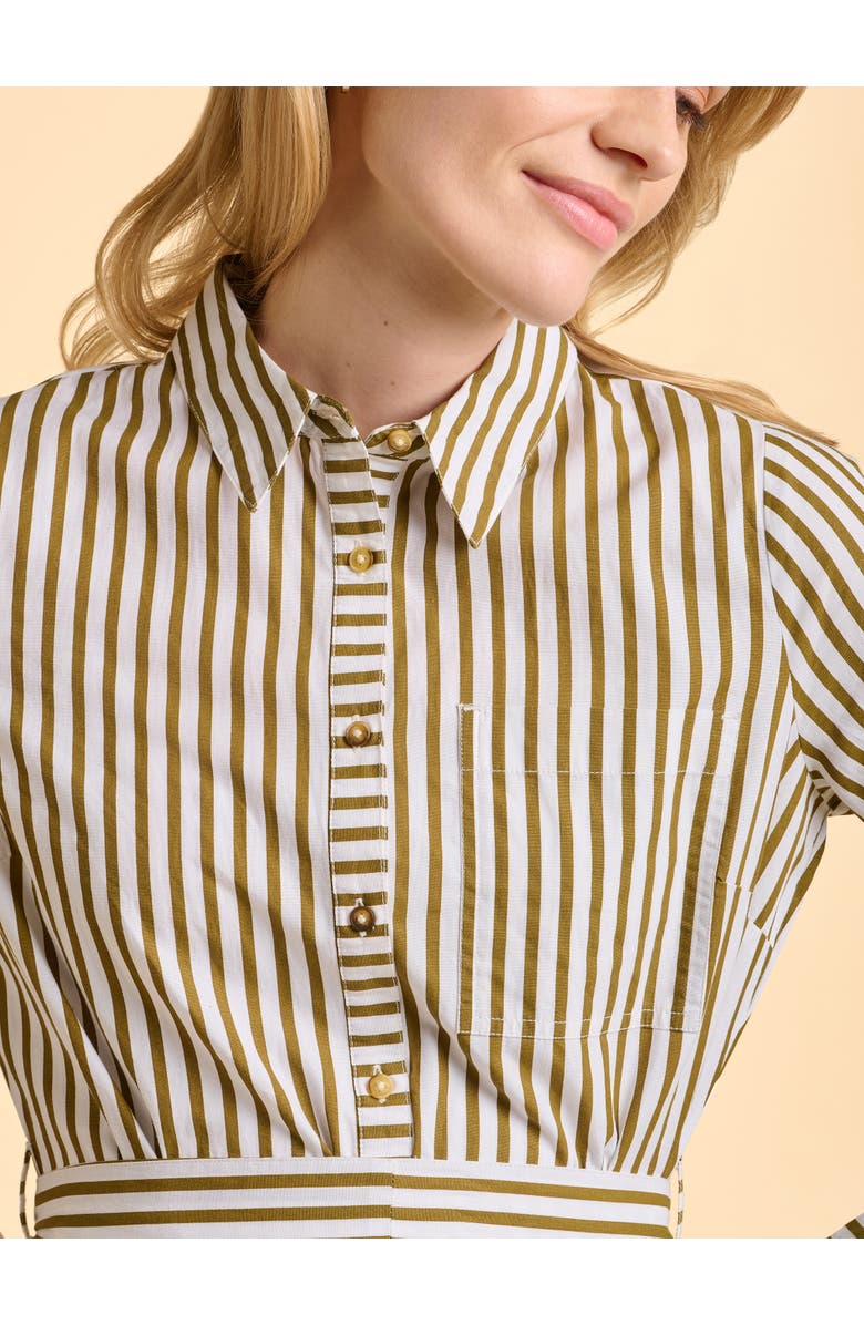 Brakeburn Forrest Long Sleeve Shirt Midi Dress, Alternate, color, Green