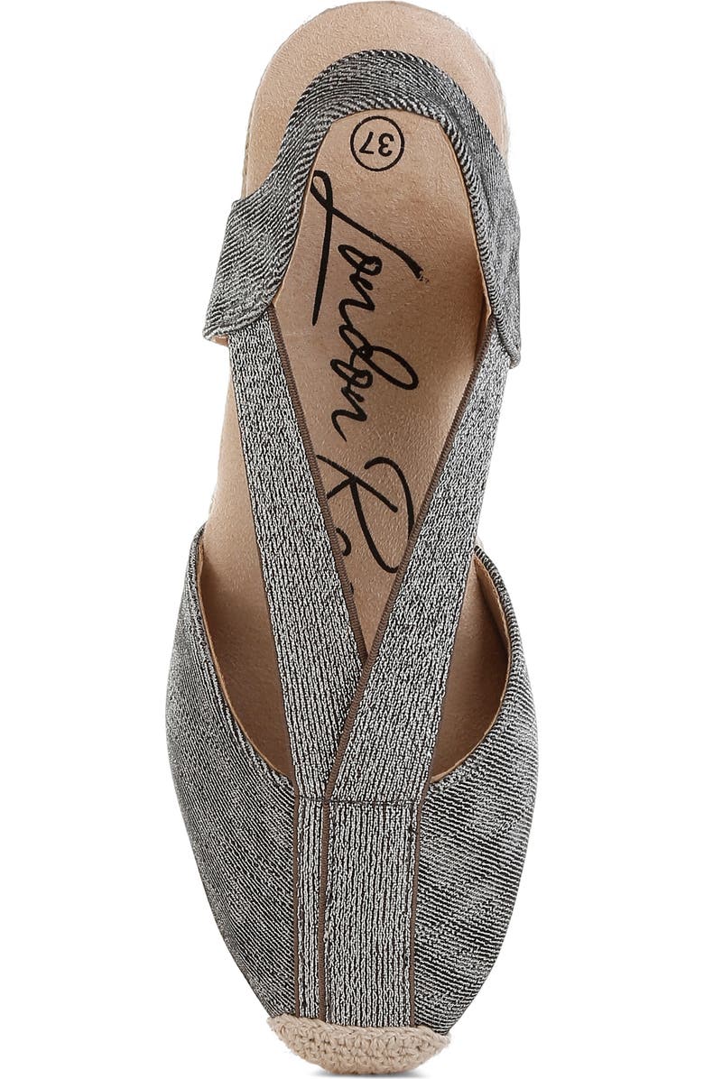LONDON RAG Port Side Metallic Espadrille Platform Wedge Pump, Alternate, color,