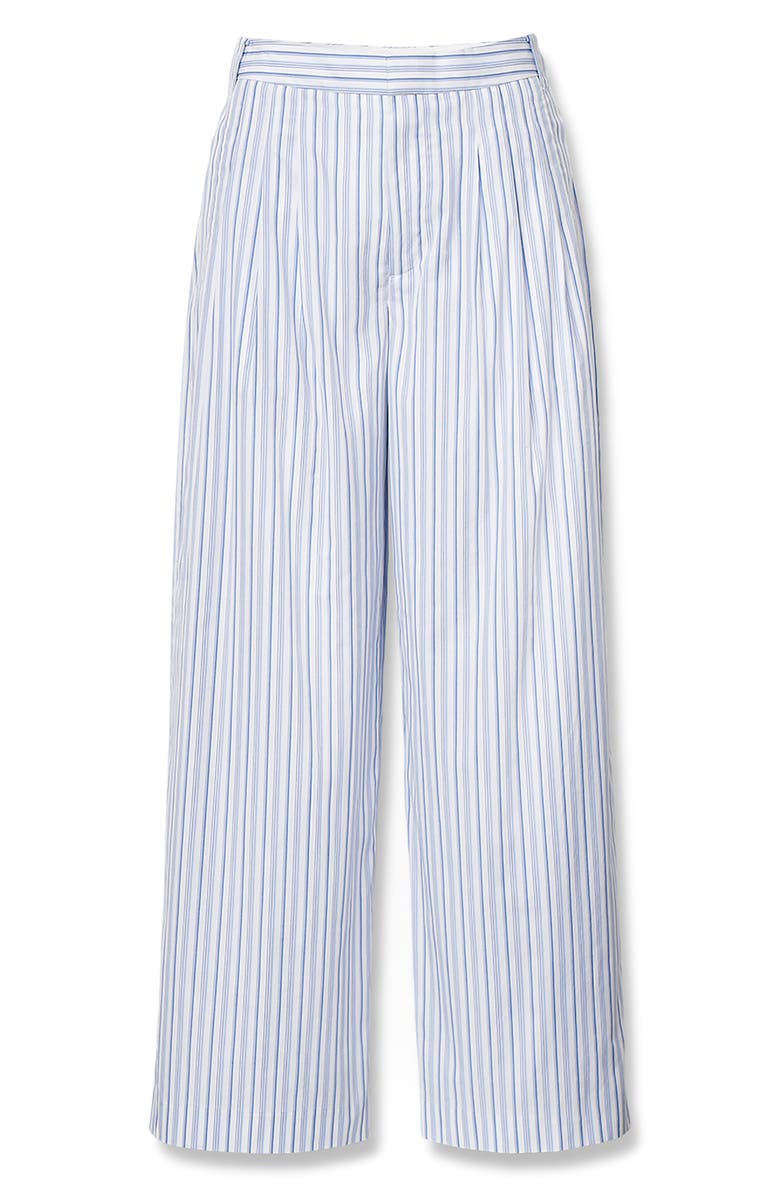 rag & bone Chappell Stripe Cotton Poplin Pants, Alternate, color, Baby Blue Stripe