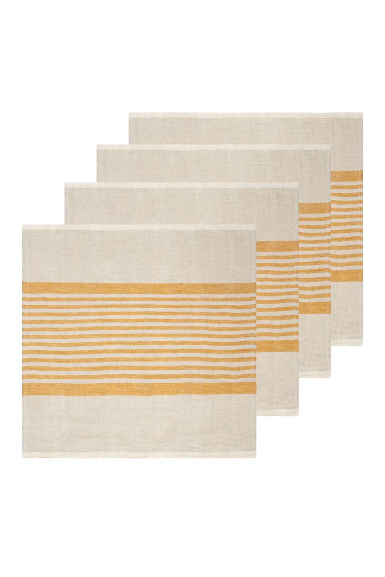 Brittany Napkins - Set of 4, Main, color, Natural, Mustard 20" x 20"