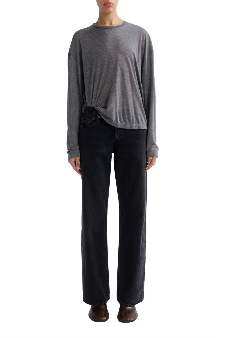 Sasha Long Sleeve T-Shirt, Alternate, color, GREY HEATHER GREY