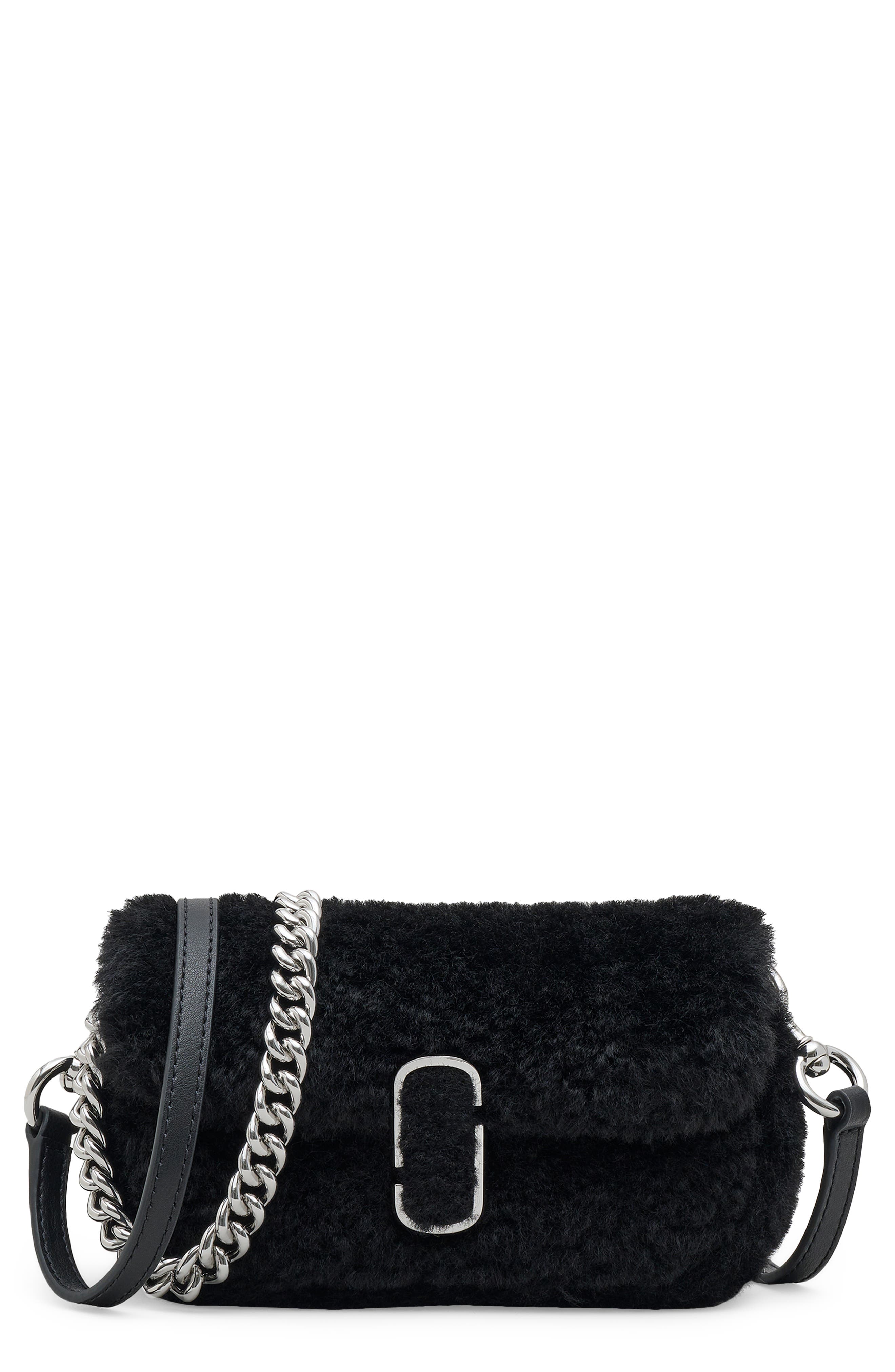 Marc Jacobs Mini The Teddy J Marc Faux Fur Shoulder Bag, Main, color, 