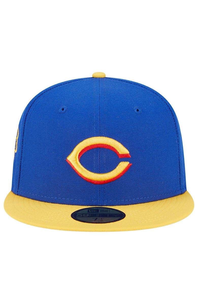 New Era Men's New Era  Royal/Yellow Cincinnati Reds Empire 59FIFTY Fitted Hat, Alternate, color, 