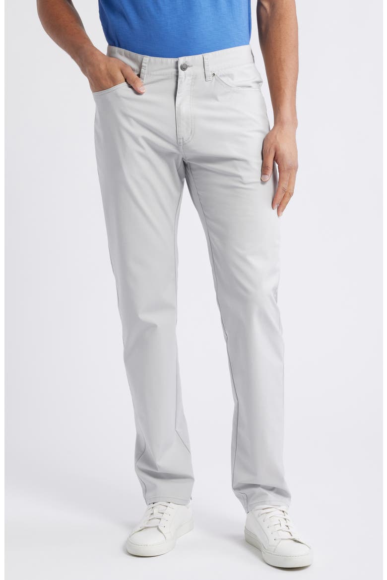Crown Comfort Signature Sateen Five-Pocket Pants, Main, color, BRITISH GREY