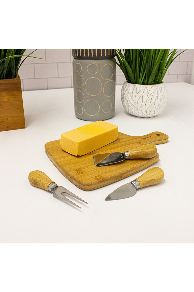 Bamboo Paddle Cutting Board, Alternate, color, BROWN
