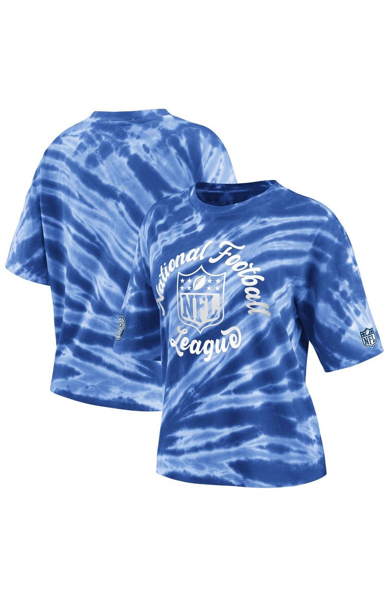 WEAR by Erin Andrews Women's WEAR by Erin Andrews Blue NFL Tie-Dye T-Shirt, Main, color, Blue