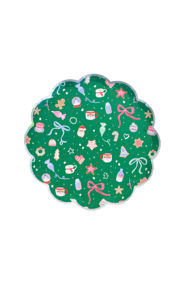 Daydream Society Green Christmas Print Plates, Main, color, Small Plate