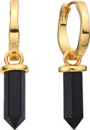 EYE CANDY LOS ANGELES Quartz Huggie Hoop Earrings
