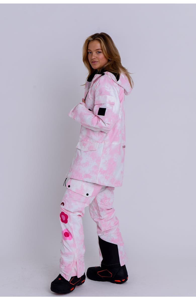 OOSC Yeh Girl Ski & Snowboard Jacket - Katie Ormerod Pink Tie Dye Signature line, Alternate, color, Pink And White Tie-Dye