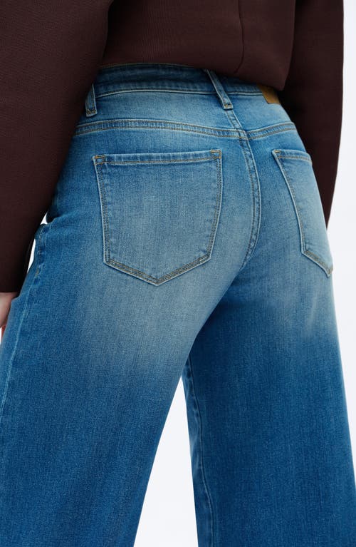 Bayeas Cuffed Wide Leg Jeans In Blue