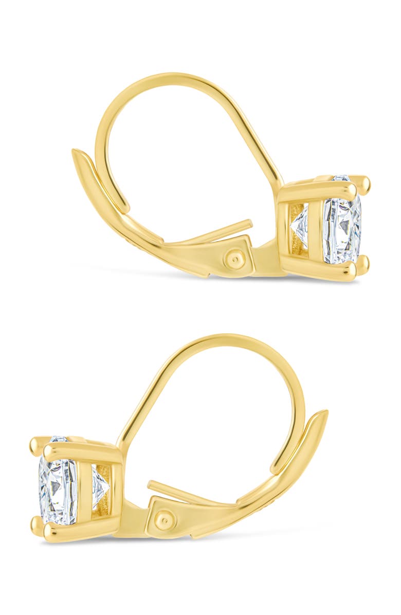 Sterling Forever Round-Cut Cubic Zirconia Hoop Earrings, Alternate, color, Gold