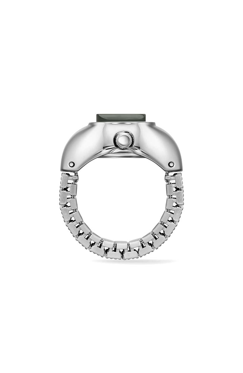 BREDA Nocturne Time Ring, 16mm, Alternate, color, Silver/Smoke
