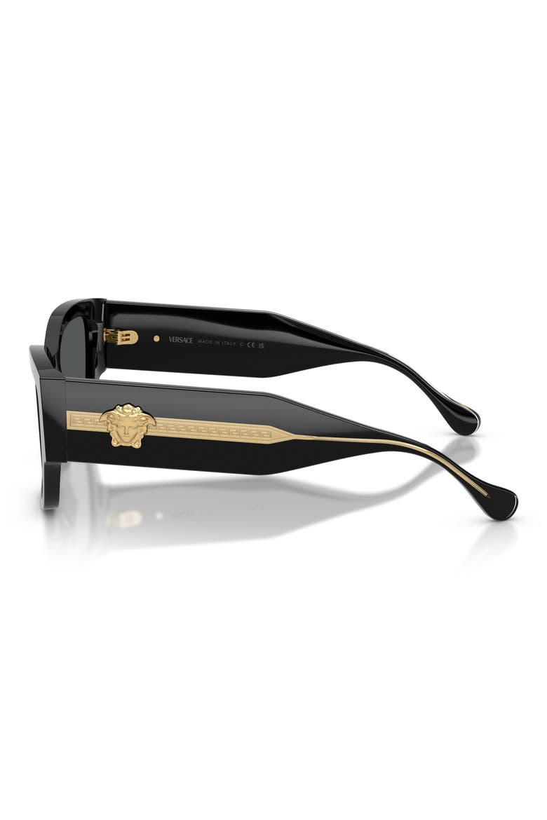 55mm Cat Eye Sunglasses, Alternate, color, BLACK / DARK GREY