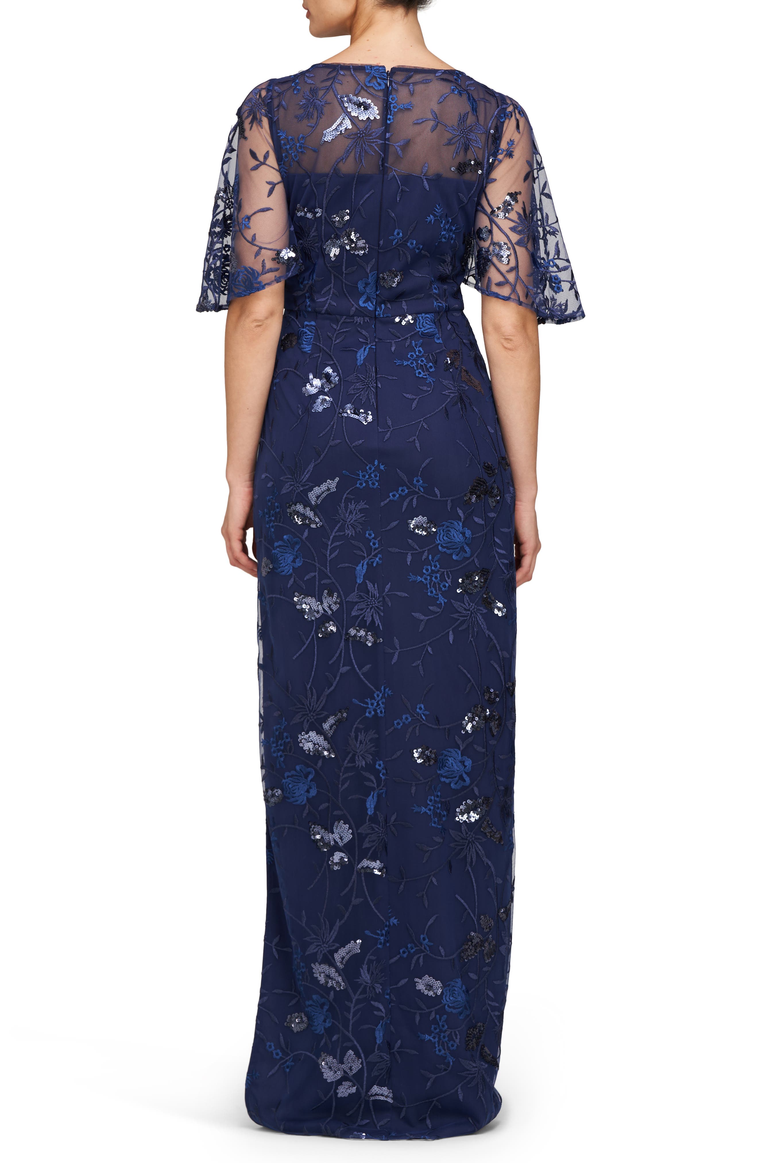 Daphne Embroidered Sequin Column Gown - image 2