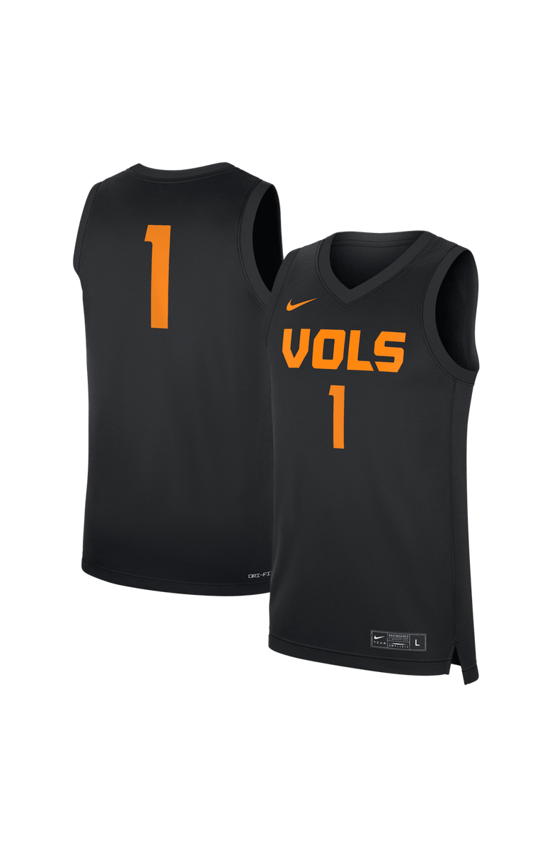 Nike Men's Nike #1 Black Tennessee Volunteers  Replica Basketball Jersey, Main, color, Black