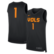 Nike Men's Nike #1 Black Tennessee Volunteers  Replica Basketball Jersey