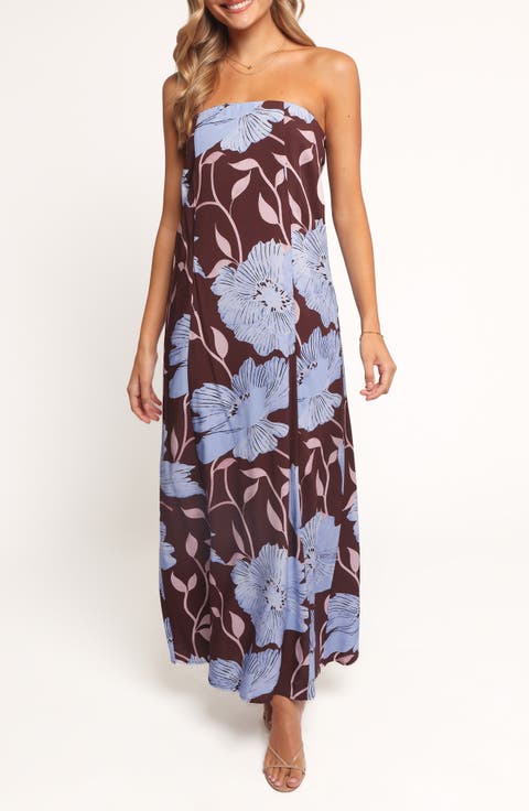 Ottavia Floral Strapless Maxi Dress