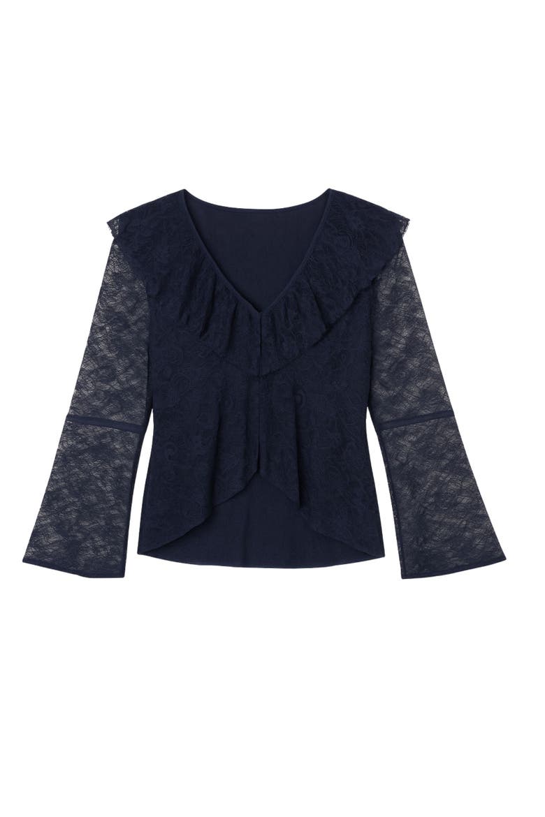 Skye Lace Top, Alternate, color, Maritime Blue