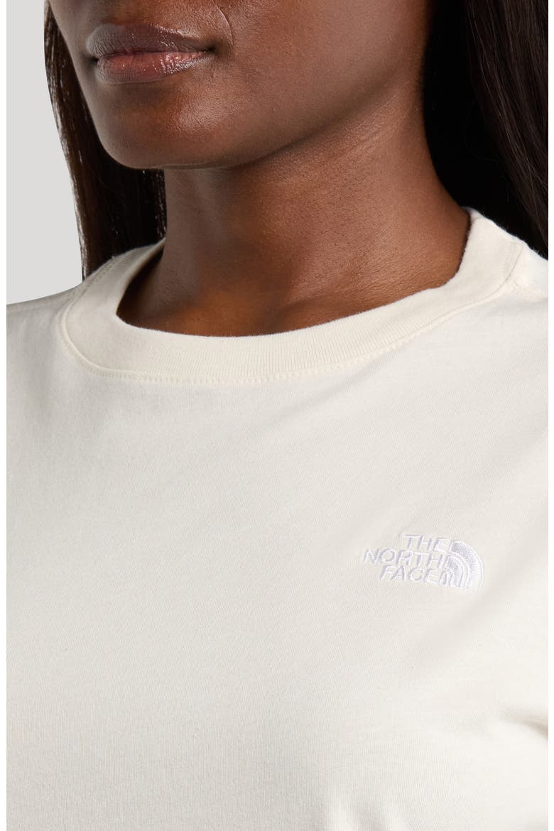 Evolution Simple Dome Relaxed Crop Cotton T-Shirt, Alternate, color, WHITE DUNE