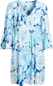 Lilly Pulitzer® Danika Pleated Bodice Floral Tunic Minidress