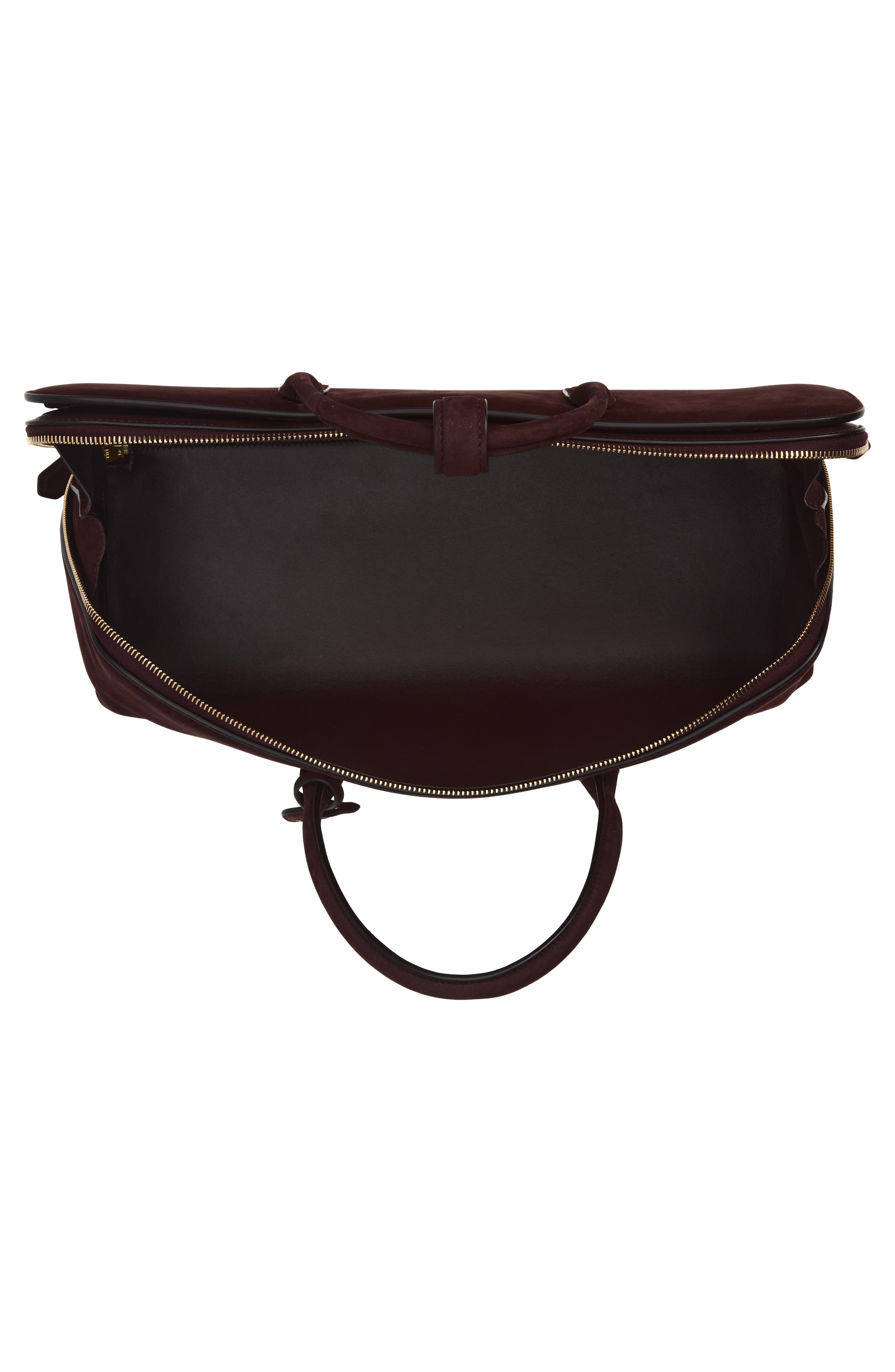 Medium Delta Leather Top Handle Bag, Alternate, color, BORDEAUX 332