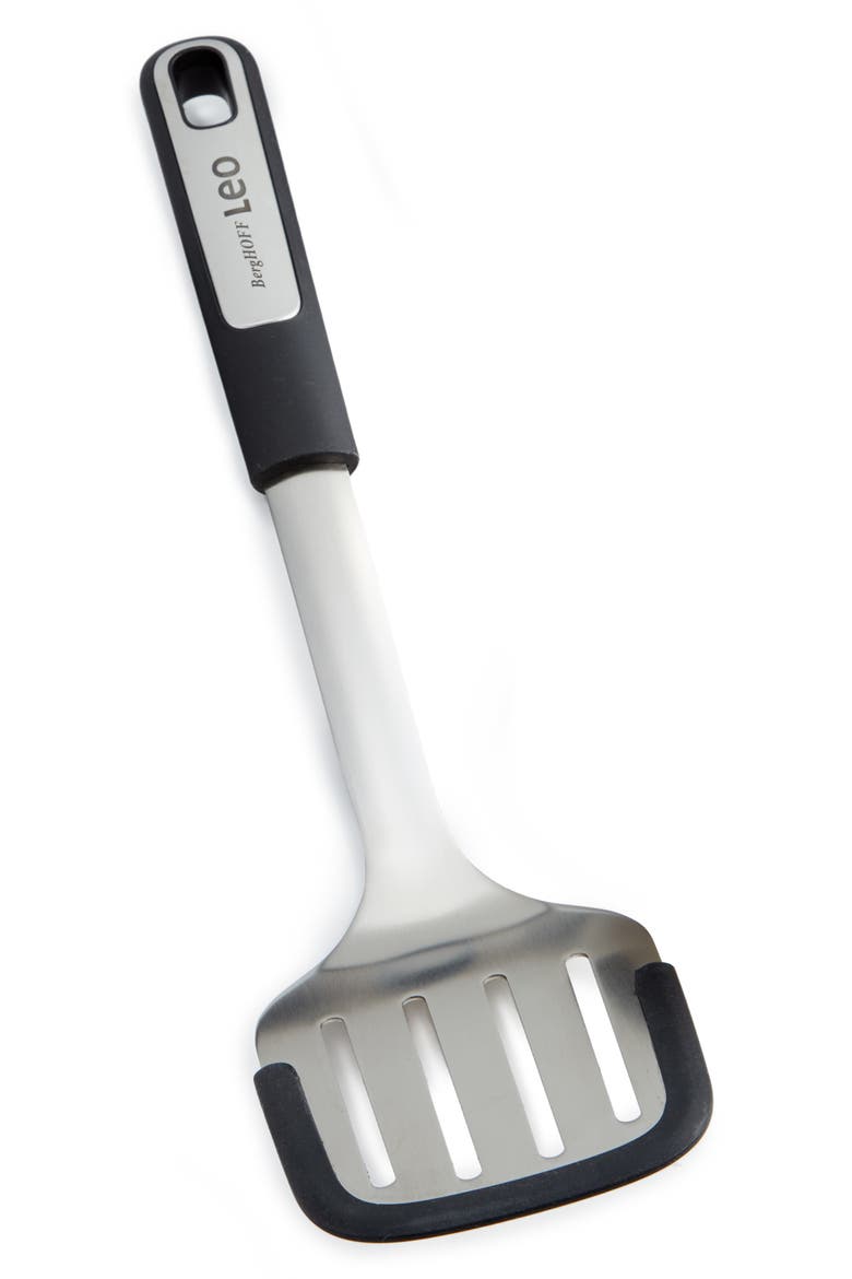 Leo Graphite 13.75-Inch Slotted Turner, Alternate, color, BLACK