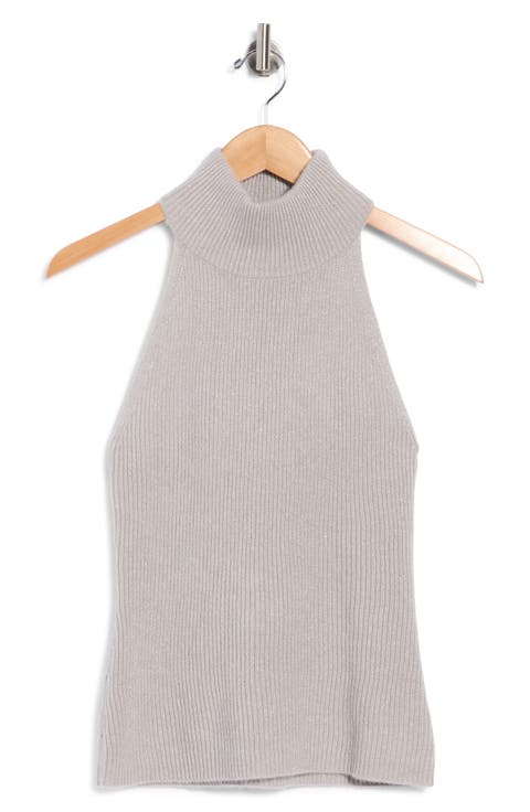 Mock Neck Cashmere Blend Sweater Tank