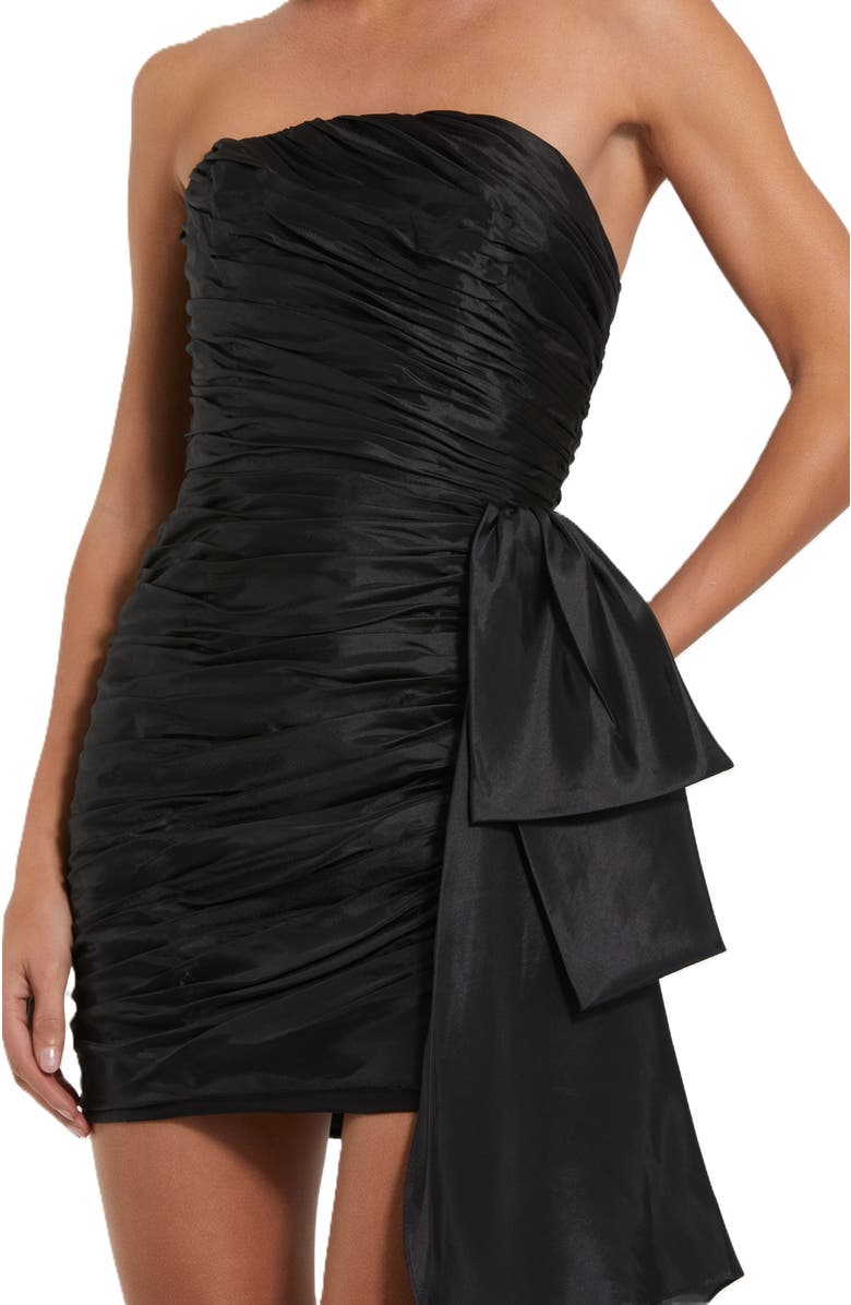 Mac Duggal Strapless Ruched Mini Dress, Alternate, color, Black