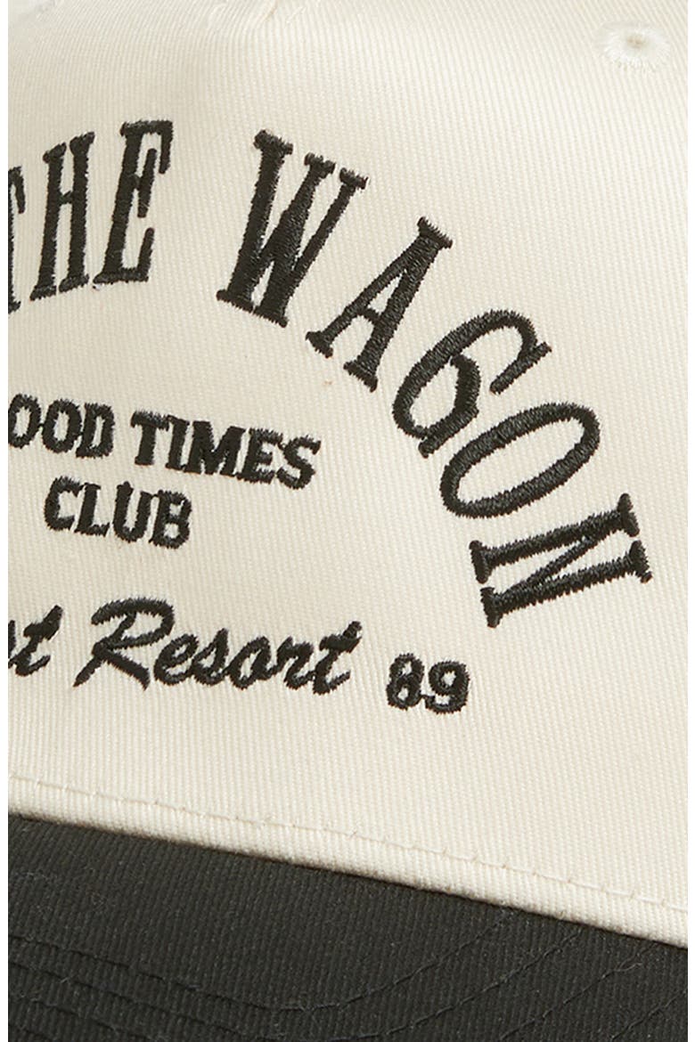 Off the Wagon Adjustable Snapback Hat, Alternate, color, WHITE/ BLACK