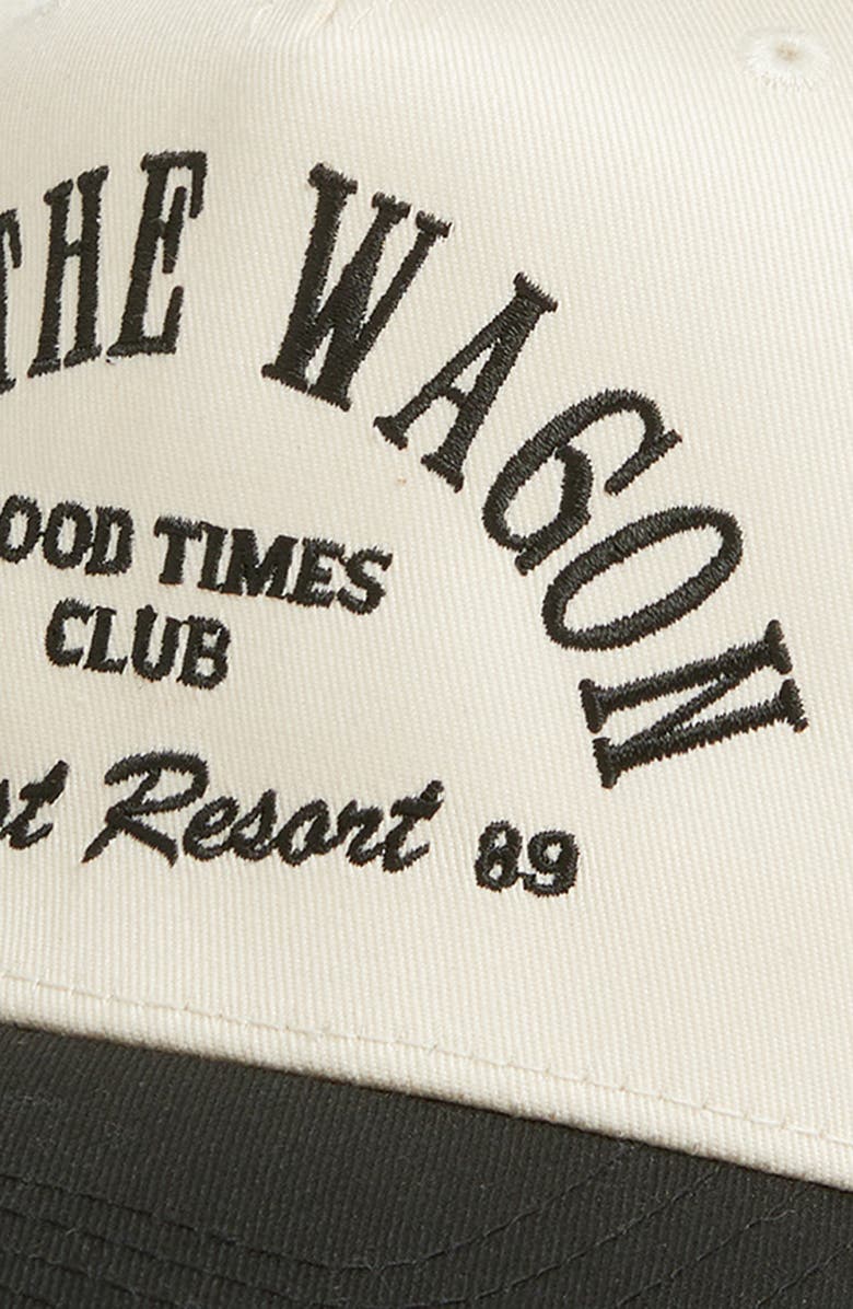 Friday Feelin’ Off the Wagon Adjustable Snapback Hat, Alternate, color, White/ Black