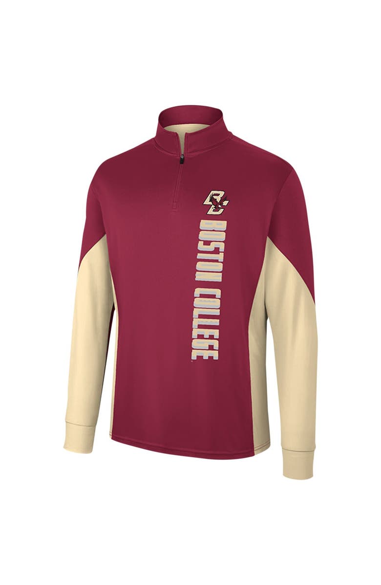 COLOSSEUM Men's Colosseum Maroon Boston College Eagles Bart Quarter-Zip Top, Alternate, color, Maroon
