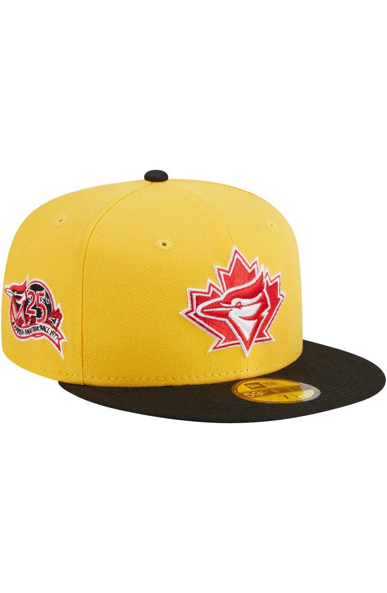 New Era Men's New Era Yellow/Black Toronto Blue Jays Grilled 59FIFTY Fitted Hat, Main, color, 
